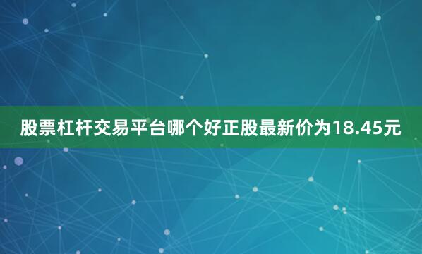 股票杠杆交易平台哪个好正股最新价为18.45元