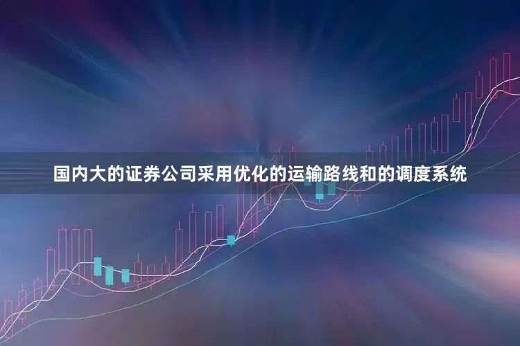 国内大的证券公司采用优化的运输路线和的调度系统