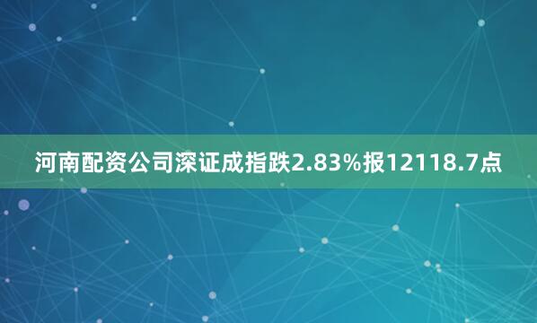 河南配资公司深证成指跌2.83%报12118.7点